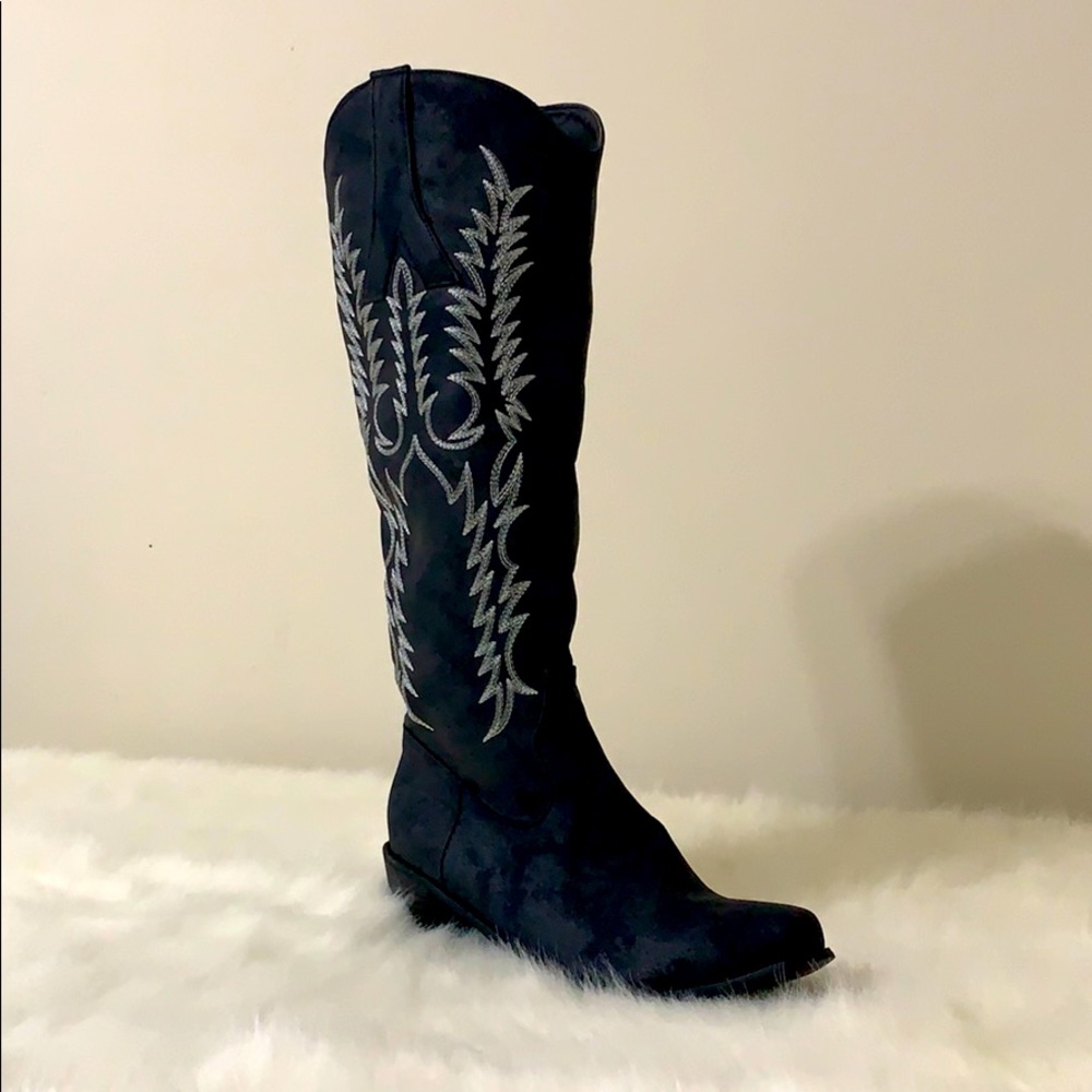 Western Style Knee High Boots